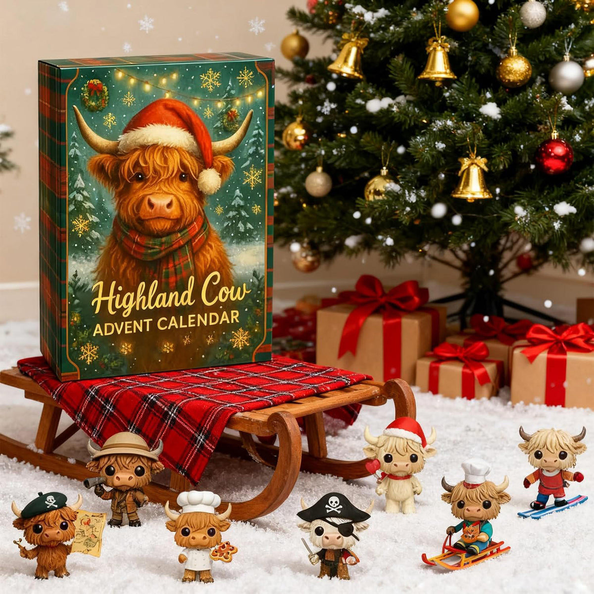 Santa’s Highland Cow Advent Calendar