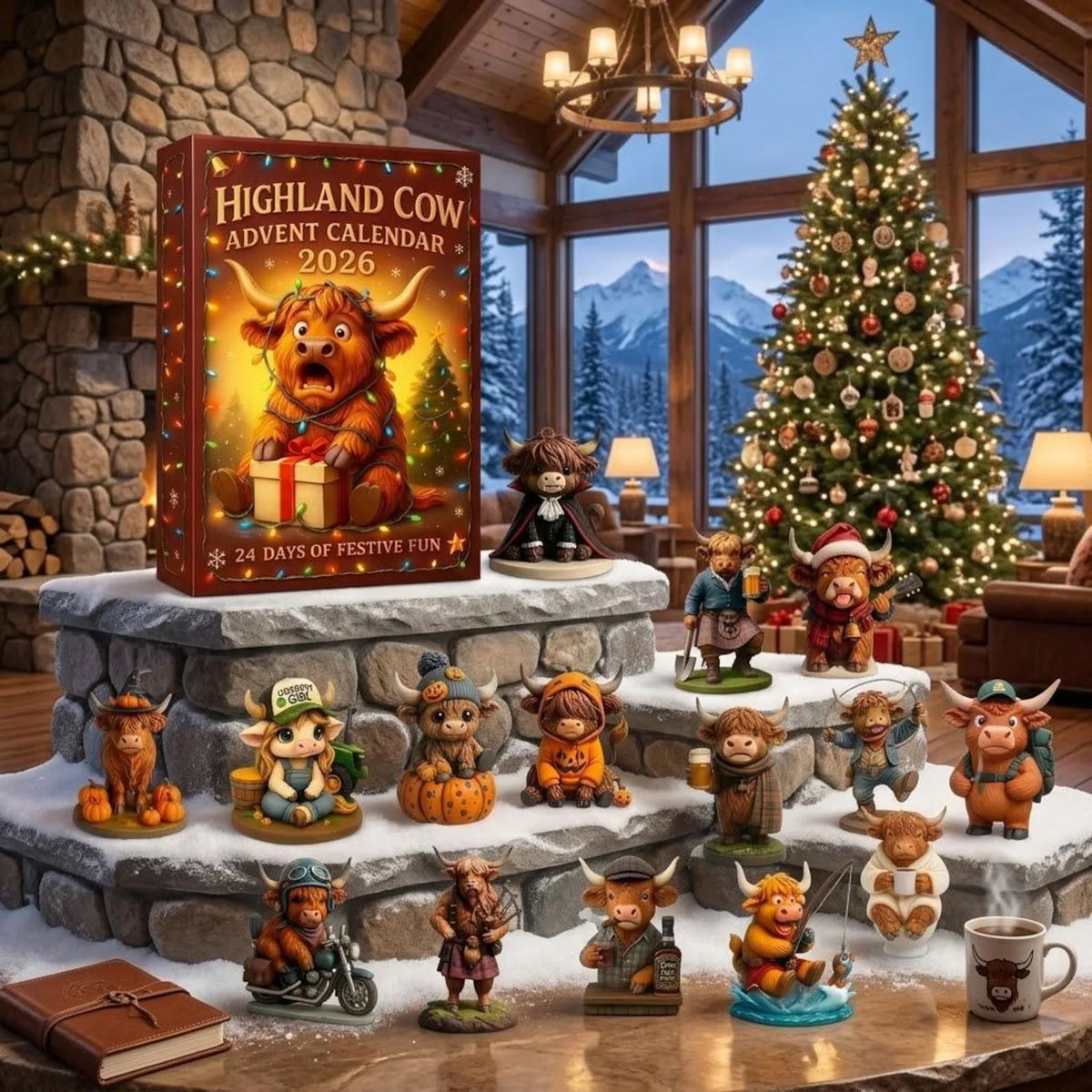 Highland Cow Holiday Surprise Advent Calendar 2026