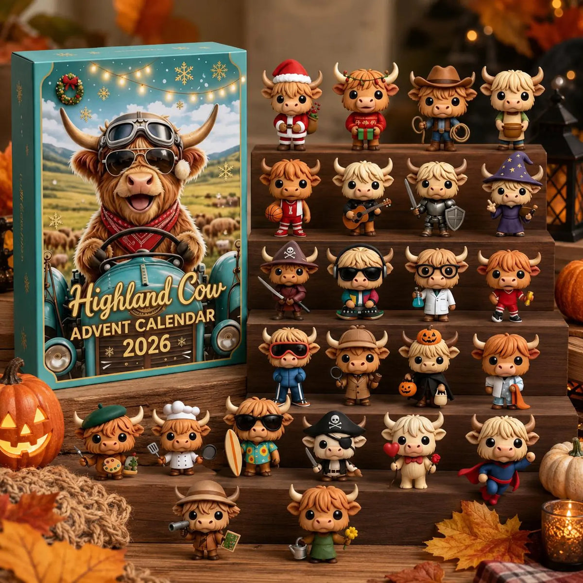 Highland Cow Collectible Figure Advent Calendar 2026