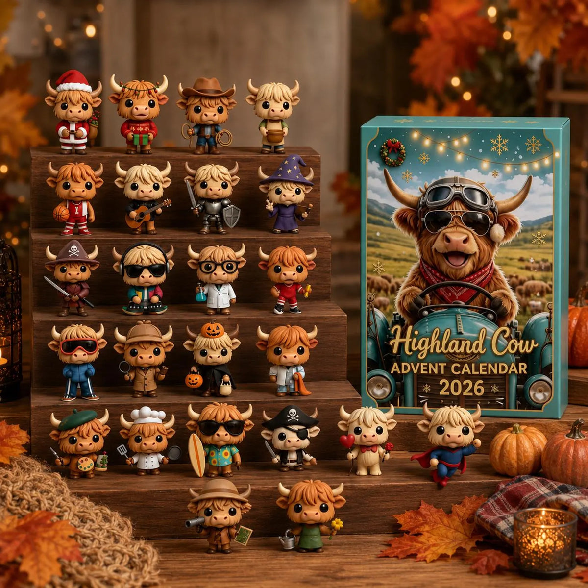 Highland Cow Collectible Figure Advent Calendar 2026