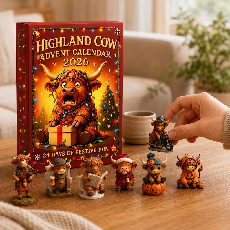 Highland Cow Holiday Surprise Advent Calendar 2026
